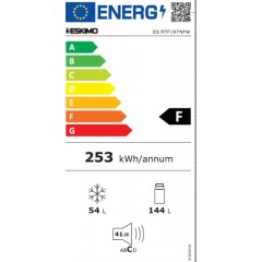 Eskimo ES RTF197NFW Ψυγείο Δίπορτο 198lt NoFrost Υ143xΠ55εκ. Eskimo ES RTF197NFW Ψυγείο Δίπορτο 198lt NoFrost Υ143xΠ55εκ.